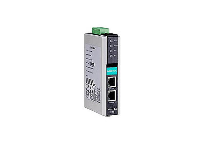 NPort IA-5150I-T-IEX - 1-port RS-232/422/485 to 2-ports 10/100BaseT(X), 2KV isolation, -40 to 75  Degree C, IECEx by MOXA